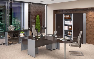 Офисный комплект мебели IMAGO три стола, 2 шкафа, стеллаж, тумба в Ижевске - предосмотр 3